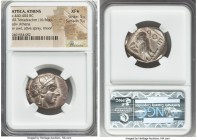 ATTICA. Athens. Ca. 440-404 BC. AR tetradrachm (25mm, 16.56 gm, 10h). NGC XF S 5/5 - 5/5. Mid-mass coinage issue. Head of Athena right, wearing creste...