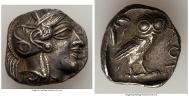 ATTICA. Athens. Ca. 440-404 BC. AR tetradrachm (23mm, 17.23 gm, 9h). XF. Mid-mass coinage issue. Head of Athena right, wearing crested Attic helmet or...