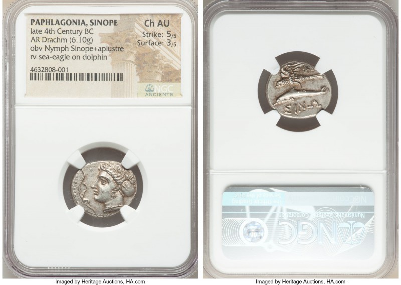 PAPHLAGONIA. Sinope. Ca. 330-300 BC. AR drachm (19mm, 6.10 gm, 5h). NGC Choice A...