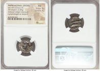 PAPHLAGONIA. Sinope. Ca. 330-300 BC. AR drachm (18mm, 5.09 gm, 5h). NGC AU 4/5 - 4/5. Dionysi(us), magistrate. Head of nymph left; hair in sakkos / Se...