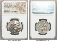 TROAS. Assus. Ca. 210-200 BC. AR tetradrachm (32mm, 17.00 gm, 12h). NGC XF 5/5 - 4/5. In the name and types of Alexander III the Great of Macedon. Hea...