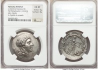 AEOLIS. Myrina. Ca. mid-2nd century BC. AR tetradrachm (32mm, 16.87 gm, 1h). NGC Choice XF 5/5 - 4/5. Ca. 155-145 BC. Laureate head of Apollo right / ...