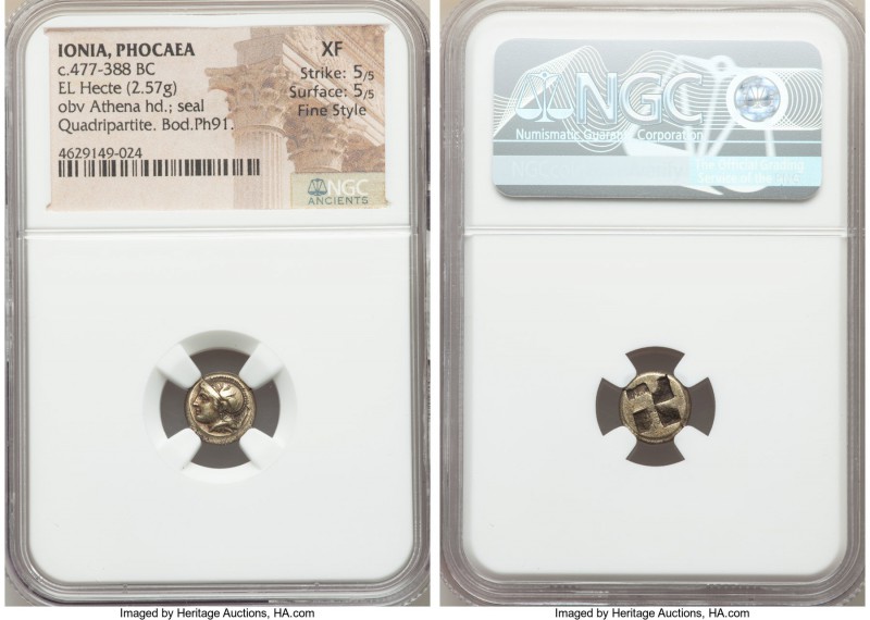 IONIA. Phocaea. Ca. 477-388 BC. EL sixth stater or hecte (10mm, 2.57 gm). NGC XF...