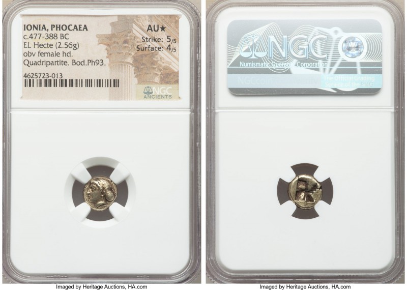 IONIA. Phocaea. Ca. 477-388 BC. EL sixth stater or hecte (10mm, 2.56 gm). NGC AU...