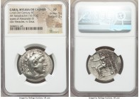 CARIA. Mylasa or Caunus. Ca. mid-3rd century BC. AR tetradrachm (29mm, 16.99 gm, 11h). NGC XF 5/5 - 3/5. Early posthumous issue in the name and types ...