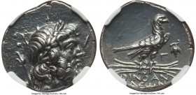 LYCIA. Oenoanda. After 188 BC. AR didrachm (22mm, 8.18 gm, 12h). NGC Choice XF 4/5 - 3/5. Dated year 3 (186/5 BC) Laureate head of Zeus right, lotus-t...