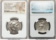 LYCIA. Phaselis. Ca. 218-185 BC. AR tetradrachm (30mm, 16.88 gm, 12h). NGC AU 4/5 - 4/5. Late posthumous issue in the name and types of Alexander III ...
