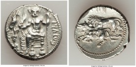 CILICIA. Tarsus. Mazaeus, as Satrap (361-334 BC). AR stater (23mm, 10.85 gm, 7h). AU. Baaltars seated left, holding eagle, grain ear, grapes, and scep...