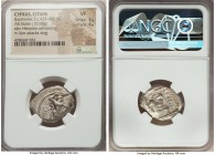 CYPRUS. Citium. Baalmelek II (ca. 425-400 BC). AR stater (24mm, 10.98 gm, 2h). NGC VF 3/5 - 4/5. Heracles in fighting stance to right, Aramaic letter ...