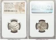 PHOENICIA. Tyre. Ca. 126/5 BC-AD 67/8. AR shekel (23mm, 14.37 gm, 12h). NGC MS 4/5 - 4/5. Dated CY 162 (AD 36/7). Laureate bust of Melqart right, lion...