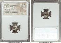BACTRIA. Early Hellenistic Era. Sophytes (ca. 325/305-294 BC). AR drachm (14mm, 3.29 gm, 6h). NGC Choice XF 5/5 - 2/5. Head of Athena right wearing At...
