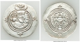 SASANIAN KINGDOM. Khusro III or V (AD 629-631 or 631-637). AR drachm (32mm, 4.07 gm, 3h). XF. WYHC mint (the Treasury mint), dated Regnal Year 2 (AD 6...