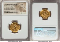 Theodosius II, Eastern Roman Empire (AD 402-450). AV solidus (21mm, 4.45 gm, 5h). NGC AU 5/5 - 3/5, edge mark. Constantinople, 8th officina, AD 430-44...