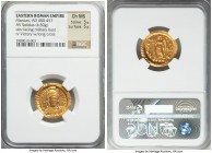 Marcian, Eastern Roman Empire (AD 450-457). AV solidus (21mm, 4.50 gm, 6h). NGC Choice MS 5/5 - 5/5. Constantinople, 7th officina. D N MARCIA-NVS P F ...