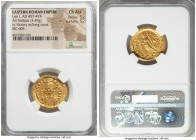 Leo I the Great, Eastern Roman Empire (AD 457-474). AV solidus (22mm, 4.49 gm, 6h). NGC Choice AU 5/5 - 5/5. Constantinople, 4th officina, ca. AD 462-...