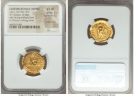 Leo I the Great, Eastern Roman Empire (AD 457-474). AV solidus (21mm, 4.48 gm, 5h). NGC Choice XF 5/5 - 4/5, edge crimp. Constantinople, 9th officina,...