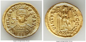 Leo I the Great, Eastern Roman Empire (AD 457-474). AV solidus (19mm, 4.15 gm, 6h). VF, graffito, clipped. Constantinople, 5th officina, AD 462-466. D...