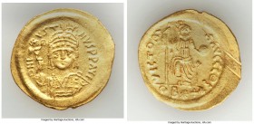 Justin II (AD 565-578). AV lightweight solidus of 20 siliquae (20mm, 4.02 gm, 6h). VF, scratches. Constantinoplois?, AD 567-578. D N IVSTI-NVS PP AVG,...