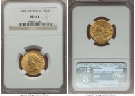 Victoria gold Sovereign 1864-SYDNEY MS61 NGC, Sydney mint, KM4.

HID99912102018