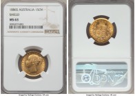 Victoria gold "Shield" Sovereign 1886-S MS63 NGC, Sydney mint, KM6.

HID99912102018