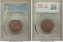 George V 1/2 Penny 1919-(sy) MS66 Red and Brown PCGS, Sydney mint, KM22. Currently tied for the finest certified by PCGS, the fields a beautiful plumb...
