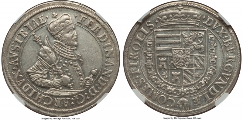Archduke Ferdinand Taler ND (1564-1595) MS61 NGC, Hall mint, Dav-8097. Virtually...