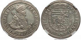 Archduke Ferdinand Taler ND (1564-1595) MS61 NGC, Hall mint, Dav-8097. Virtually never encountered frosty white for an over 400-year-old issue, only a...