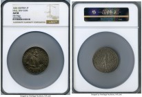 Leopold 2 Taler 1625 AU58 NGC, Hall mint, KM609.2, Dav-3336. Argent toned, with strong detail and a simply charming appearance. Struck on a characteri...