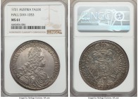 Karl (Charles) VI Taler 1721 MS61 NGC, Hall mint, KM1594, Dav-1053. Rarely offered in Mint State grades, the whole of the coin beaming with considerab...