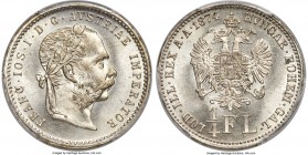 Franz Joseph I 1/4 Florin 1874 MS65 PCGS, KM2217. A true Gem, and as eye appealing as one would expect. 

HID99912102018