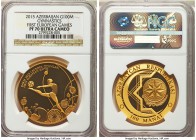 Republic gold Proof "Gymnastics" 100 Manat 2015 PR70 Ultra Cameo NGC, KM-Unl. Mintage: 100.

HID99912102018