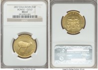 Republic gold Essai "Bongo" 25000 Francs 2007 MS67 NGC, KM-Unl. Mintage: 300. AGW 0.2514 oz.

HID99912102018