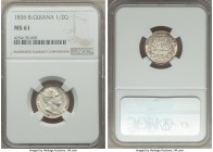 British Colony. William IV 1/2 Guilder 1836 MS61 NGC, KM24. A handsome one-year type difficult to locate in Mint State grades.

HID99912102018