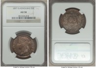 British Colony. Victoria 50 Cents 1897 AU58 NGC, KM10. Mintage: 20,000. An elusive type in general, particularly when its state of preservation begins...