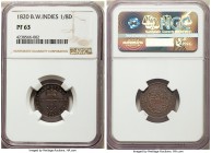 British Colony. George IV Proof 1/8 Dollar 1820 PR63 NGC, KM2. A very scarce issue in proof, the strike beautifully detailed with minimal signs of han...