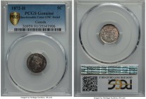 Victoria 5 Cents 1872-H UNC Detail (Questionable Color) PCGS, Heaton mint, KM2. A praiseworthy emission with full detail and semi-prooflike surfaces. ...