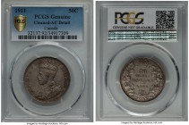 George V 50 Cents 1911 AU Details (Cleaned) PCGS, Ottawa mint, KM19. Possibly as attractive as one could hope for from a cleaned coin, the offering at...