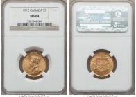 George V gold 5 Dollars 1912 MS64 NGC, Ottawa mint, KM26.

HID99912102018