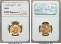 George V gold Sovereign 1911-C MS64 NGC, Ottawa mint, KM20. AGW 0.2355 oz.

HID99912102018