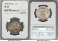 Republic 50 Centavos 1872-So MS64 NGC, Santiago mint, KM139. An absolute treat for the type, currently the single finest certified by either NGC or PC...