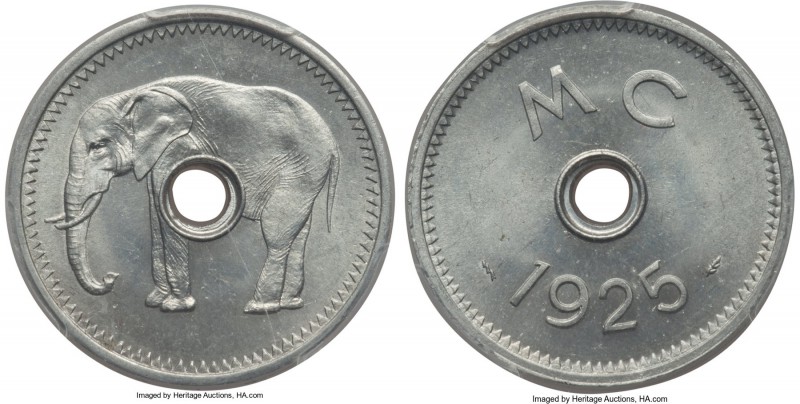 Middle Congo Token or Jeton 1925 MS65 PCGS, Poissy mint, KM-TnA1, Gad-4, Lec-6. ...