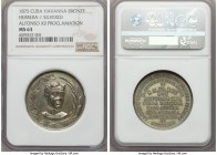 Spanish Colony. Alfonso XII silvered-bronze Proclamation Medal 1875 MS63 NGC, 32mm, Herrera-1, Medina-433 (in silver). An unusually high grade for thi...