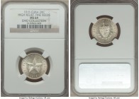 Republic 20 Centavos 1915 MS64 NGC, Philadelphia mint, KM13.1. Variety struck in high relief with fine reeding. An exceptional presentation of this hi...