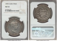 Republic Souvenir Peso 1898 AU53 NGC, Gorham mint, KMX-M15. Mintage: 1,000. A much sought-after date for the type, full detail remaining in the device...