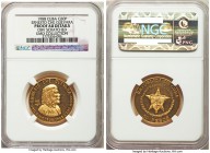 Republic gold Proof "Ernesto Che Guevara" 50 Pesos 1988 Proof AU Details (Obverse Scratched) NGC,  KM209. Mintage: 150. AGW 0.4994 oz. Ex. EMO Collect...