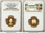Republic gold Proof "Carlos Manuel de Cespedes" 100 Pesos 1977 PR67 Ultra Cameo NGC, KM43. AGW 0.3538 oz. Ex. EMO Collection

HID99912102018