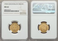 Republic gold Ducat 1934 MS62 NGC, KM8. A very low mintage date for which only 9,729 pieces were struck.

HID99912102018