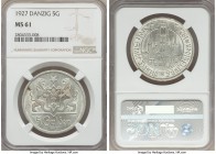 Free City 5 Gulden 1927 MS61 NGC, KM147. Clearly produced from strongly polished dies and a conditional rarity to be sure.

HID99912102018
