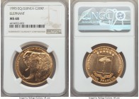 Republic gold "Elephant Protection" 30000 Francos 1993 MS68 NGC, KM107. Mintage: 700 (with 300 remelted at the mint). AGW 1.000 oz.

HID99912102018