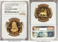 Haile Selassie I gold Proof "Theodoros II" 50 Dollars 1972-NI PR68 Ultra Cameo NGC, KM55. AGW 0.5787 oz.

HID99912102018